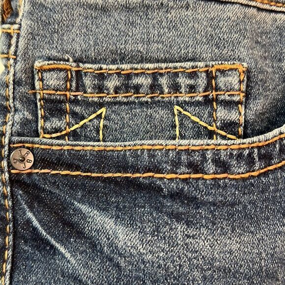 True Religion Genius Relaxed Slim Vintage Denim Jeans Big T No Flap. Brand New! - Picture 8 of 16